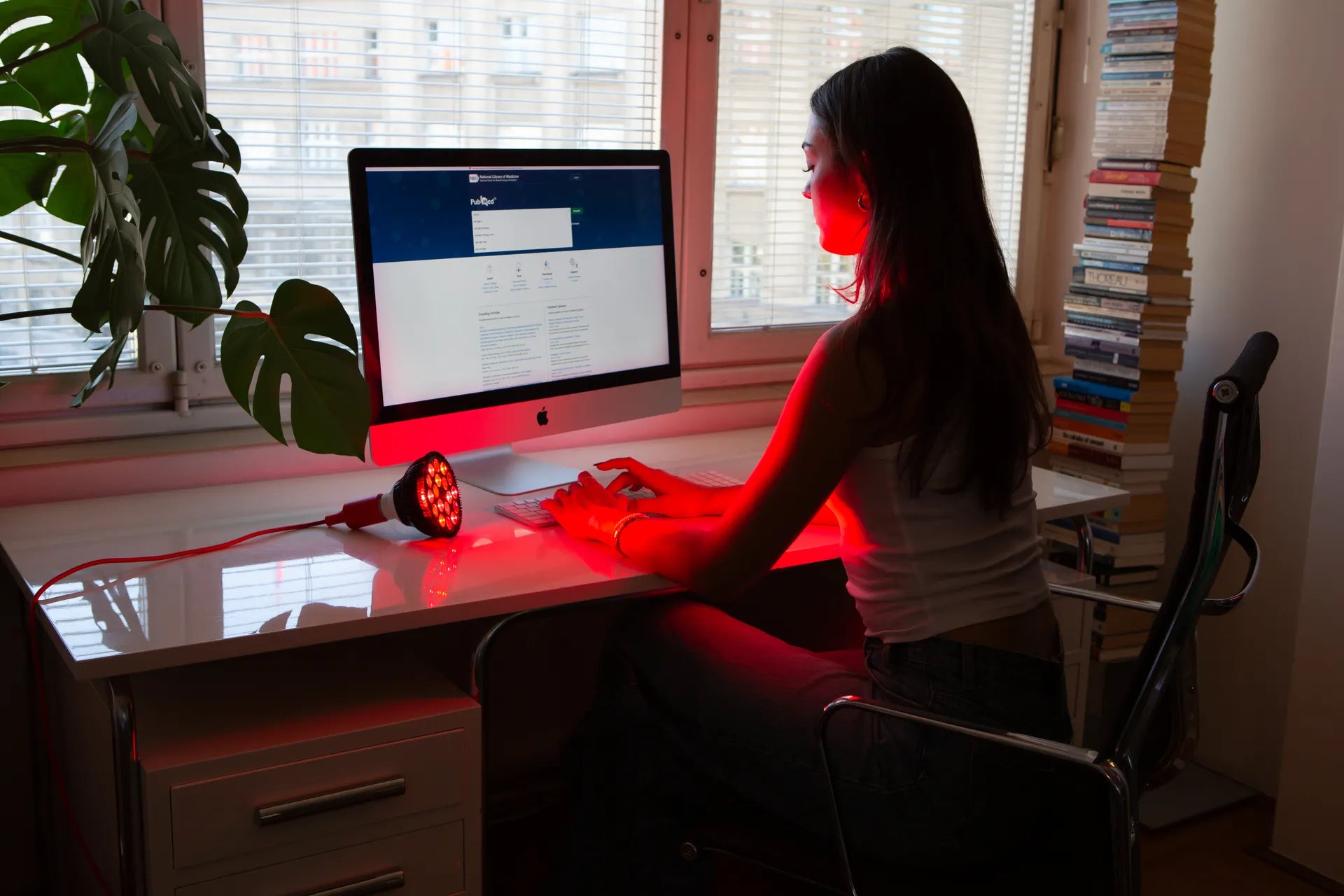 redZEN on a desk beside an iMac