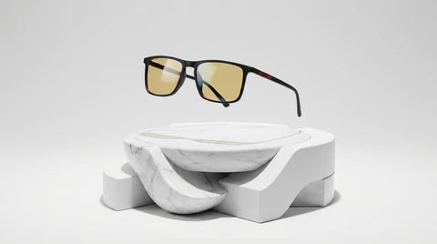 Yellow glasses, angle